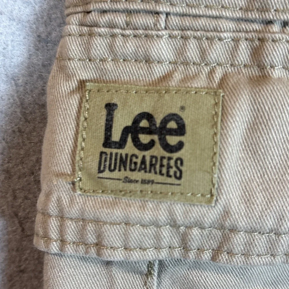 Lee Dungarees Mens Khaki Tan Ripstop Cotton Cargo Shorts Size 33